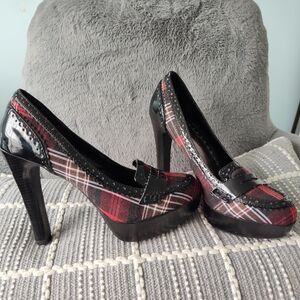 Lulu Townsend plaid high heels